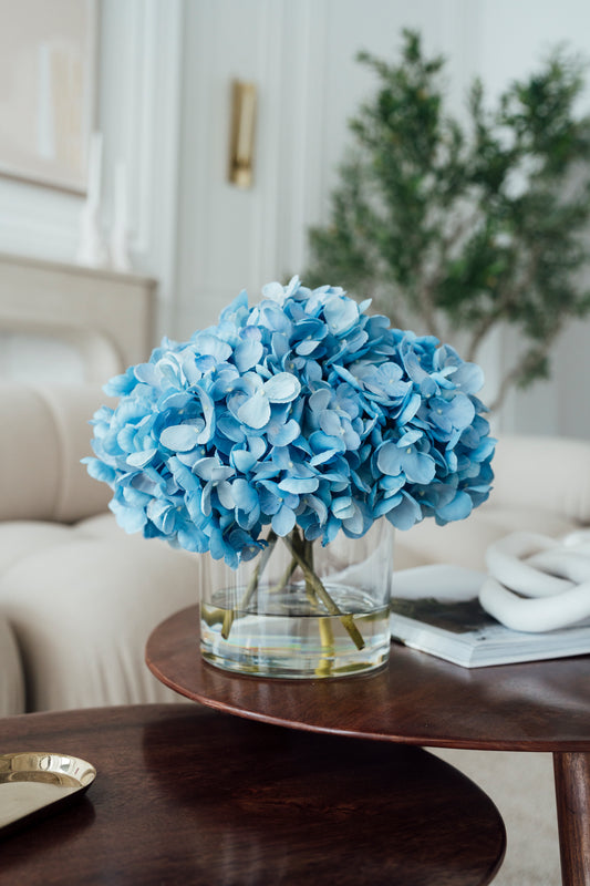 Blue Glass Hydrangeas